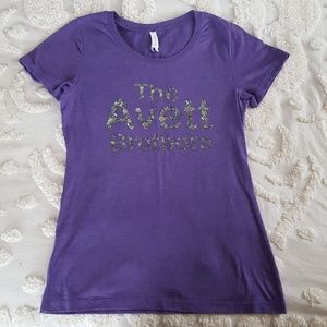 The Avett Brothers Daisy Chain Purple Logo Tee